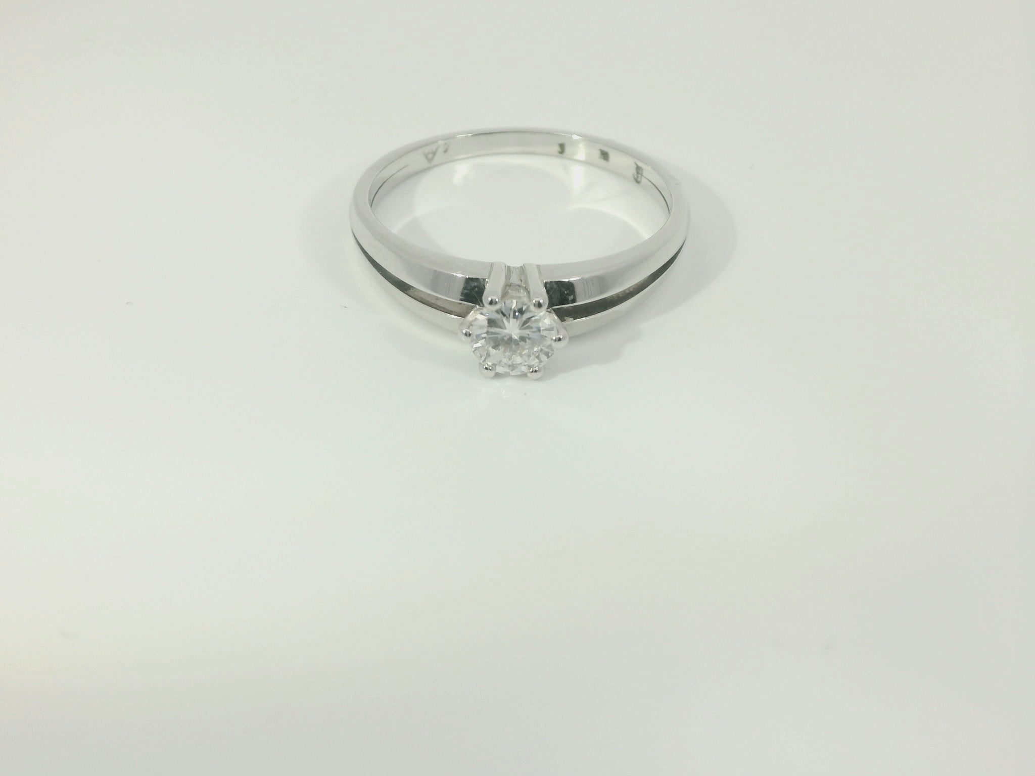 Damenring 750 Weissgold Brillant 0.43 ct. WE/SI Gr. 60