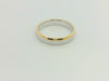 Moderner Bicolor-Trauring Silber Gold Partnerringe - SG 631/4.5