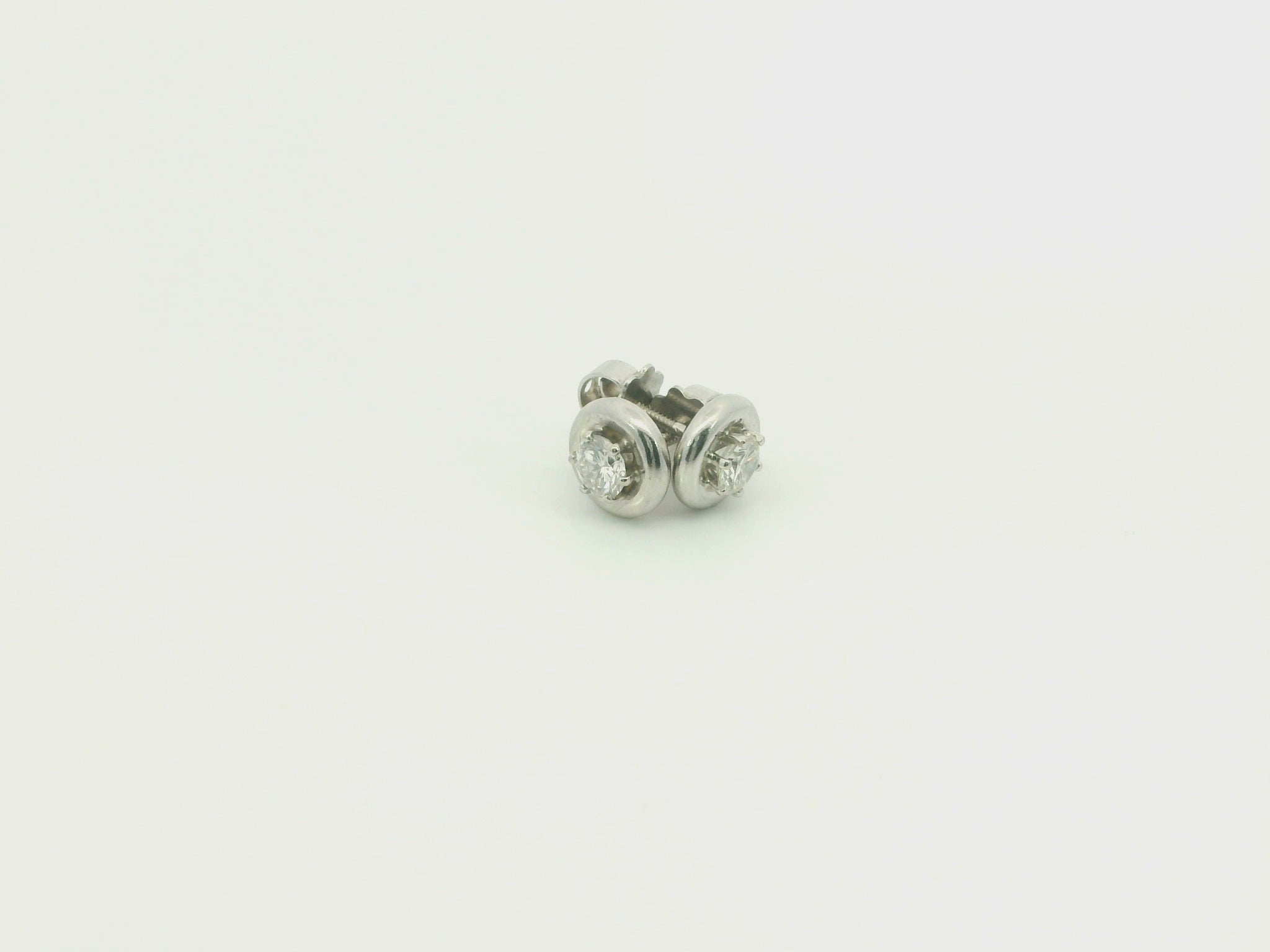 Schraubohrringe 750 Weissgold Diamant