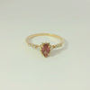 Eleganter Weissgoldring mit Turmalin & Diamanten – 18 Karat Gold - YZ0003257