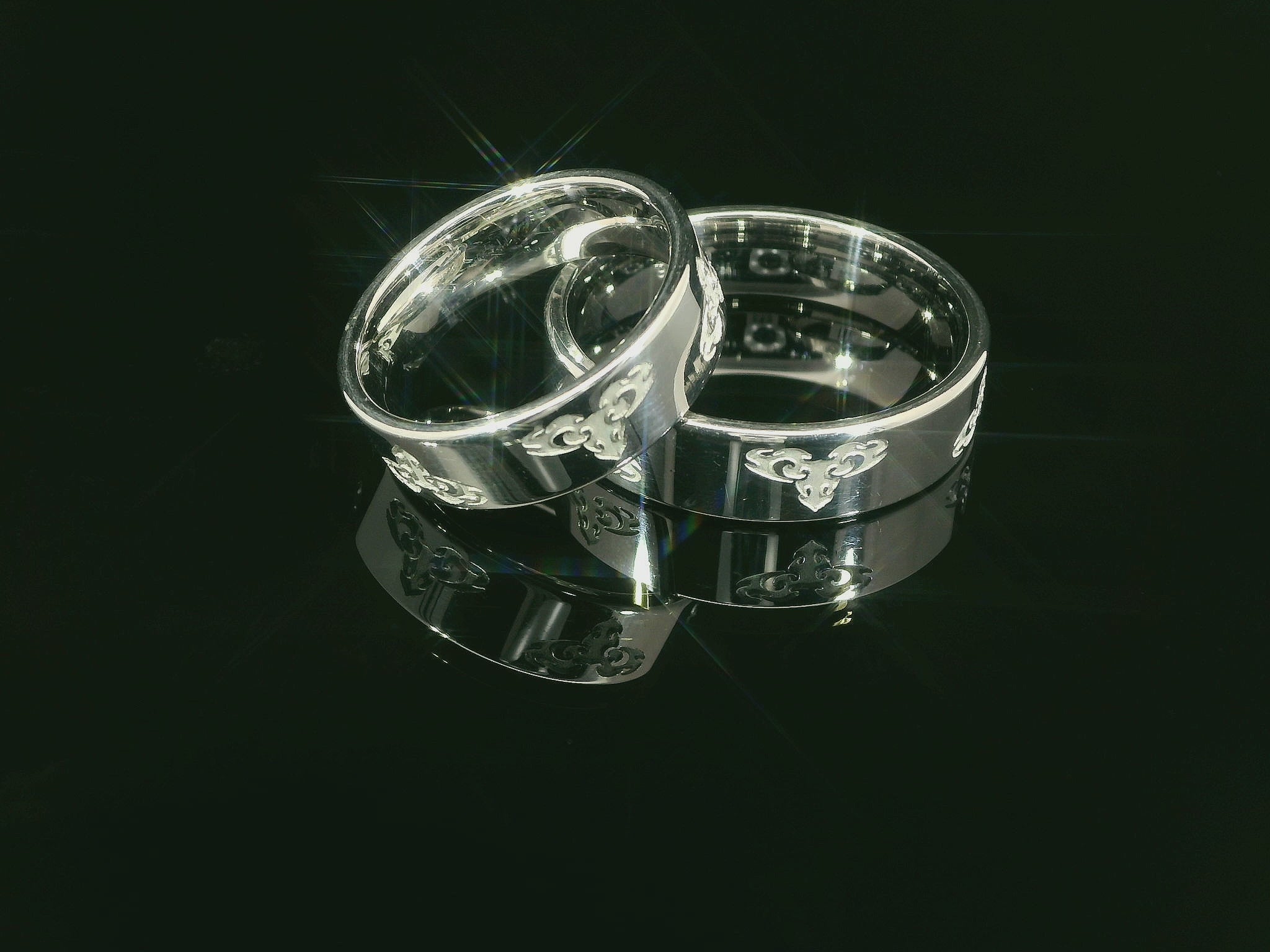 Partnerringe Silber 925 rhodiniert - LS-64/6