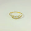 Bague délicate pour femme en or jaune 18 carats avec 22 diamants – élégance intemporelle en taille 54 - YZ0005021 