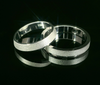 925 Silber rhodinierte Partnerringe – Freundschaftsringe Set für Paare – Damen- & Herrenring | LS-404/4