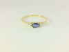 Bague femme en or jaune 18 carats, 16 diamants et topaze bleue – Élégance intemporelle – BYZ0003326 