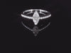 Bague élégante en or blanc 18 carats avec diamant solitaire – 0,51 ct FG SI, taille 57 - 555600 