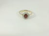 Damenring 750 Gelbgold Rubin Diamant Gr. 54