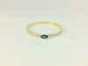 Bague fine en or jaune, 16 diamants et topaze bleue – Or 18 carats, taille 53 - YZ0003330 