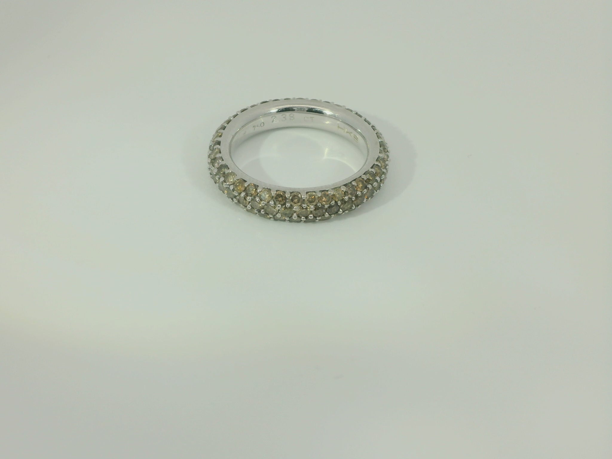 Damenring 750 Weissgold Diamant Gr. 54.5