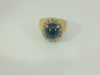 Damenring 750 Gelbgold Blaustein Diamant Gr. 55