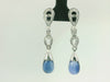 Ohrringe 750 Weissgold Blaustein Diamant