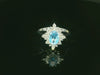 Bague élégante pour femme en or 18 carats avec diamants et topaze – idéale comme cadeau – YZ0003263 