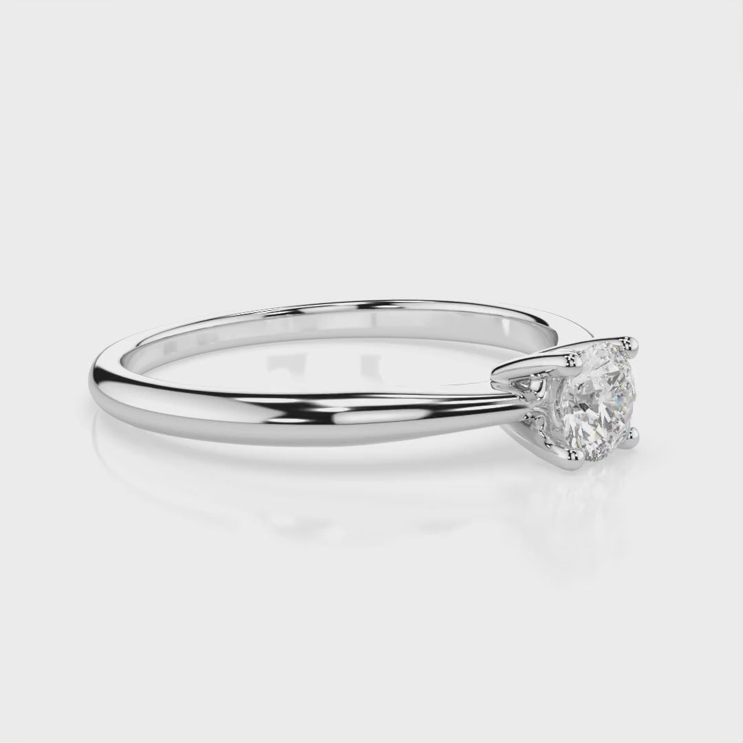 Eleganter Diamant-Ring aus 18K Gold mit zertifiziertem Stein - 101-10021(4.2)