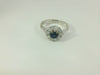 Damenring 750 Weissgold Saphir Diamant