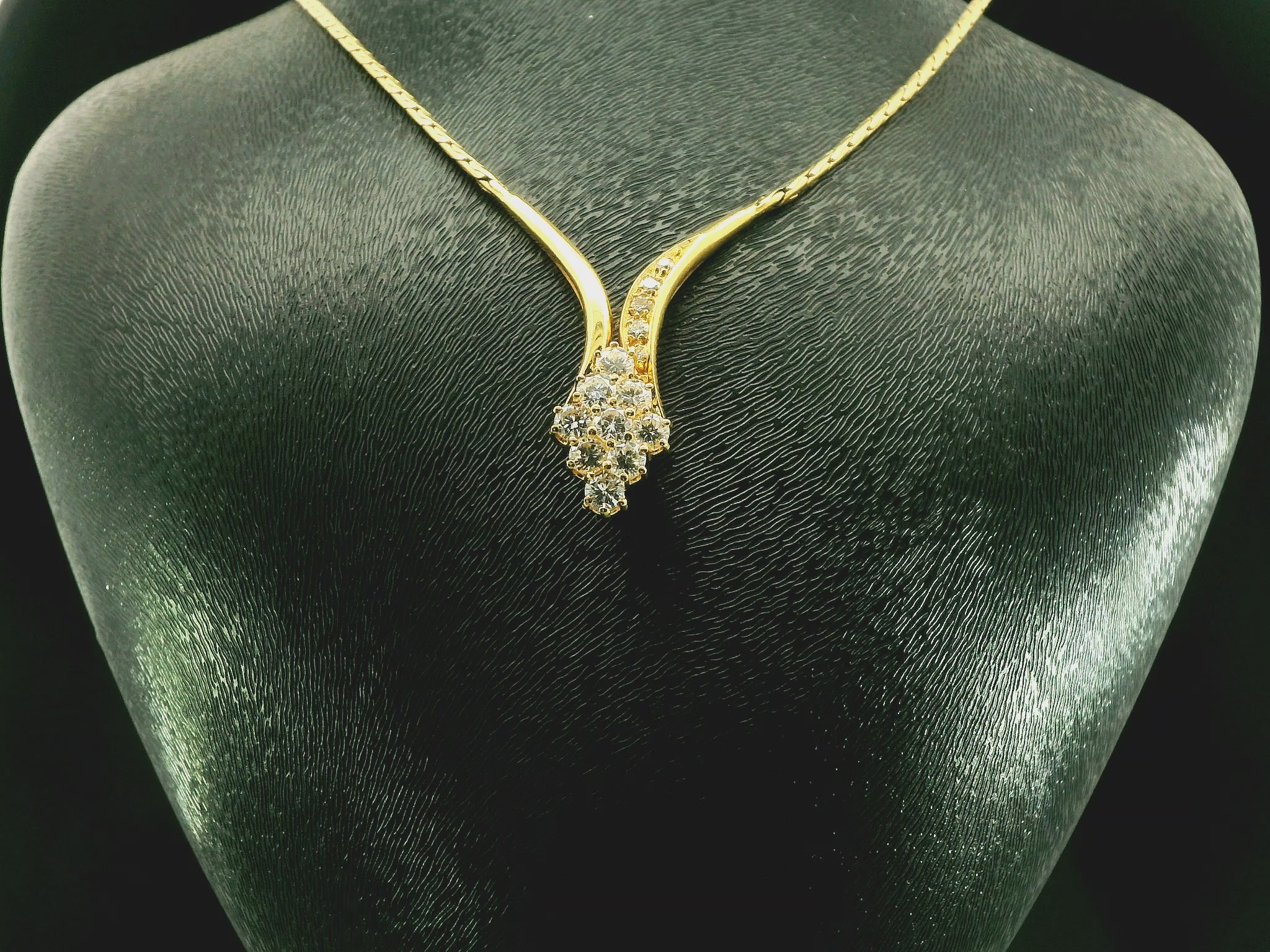 Halskette 750 Gelbgold Diamant ca. 45 cm