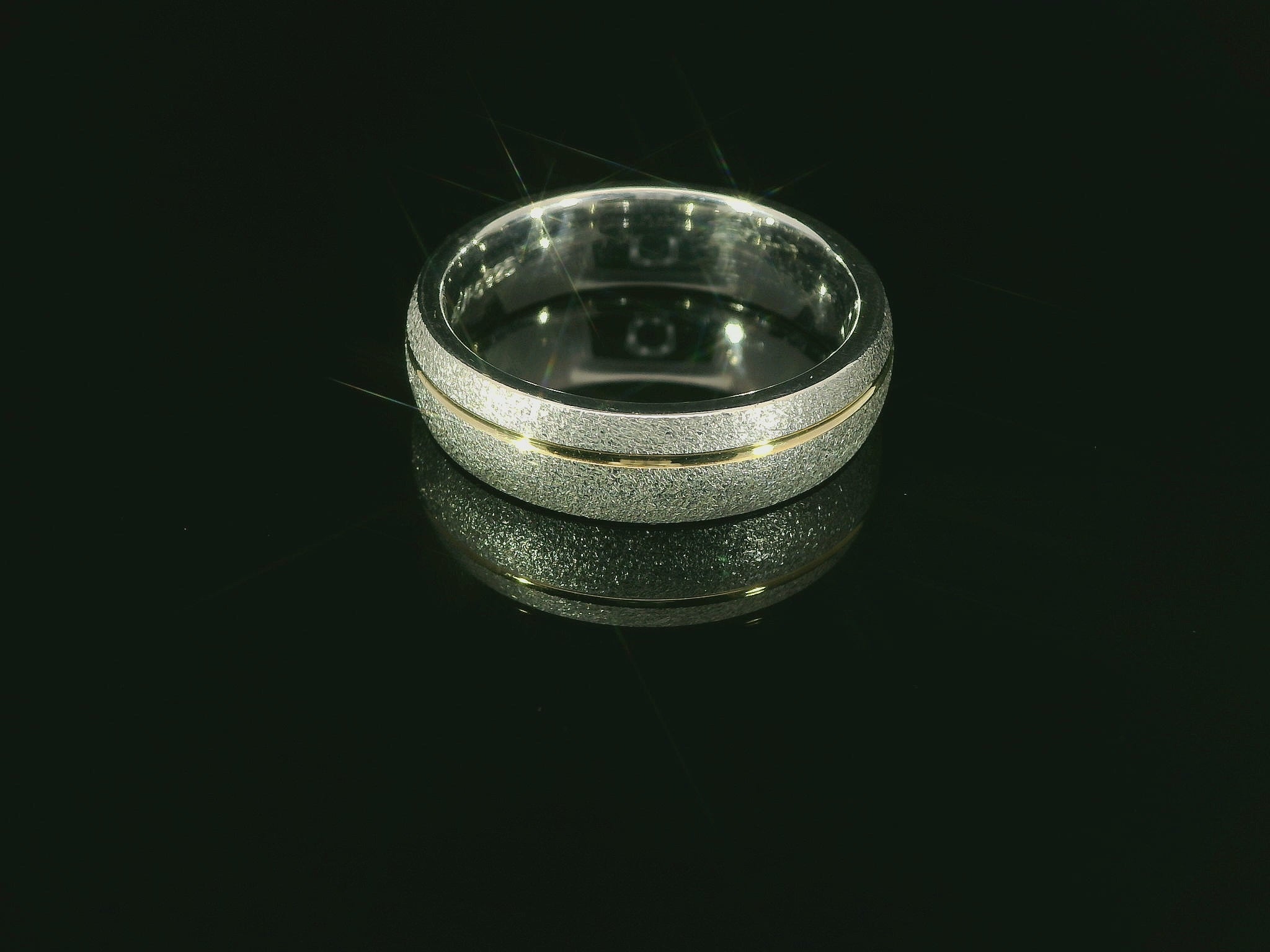 Partnerringe Silber 925 / 18 Karat - 750 Gold - SG - 119/6