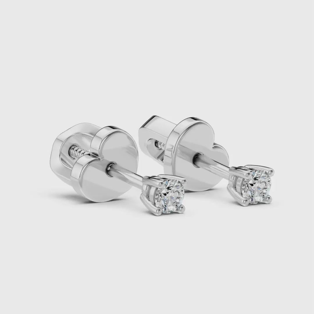 Elegante Diamant-Ohrringe aus 18K Gold - 102-10012/1(2.5)