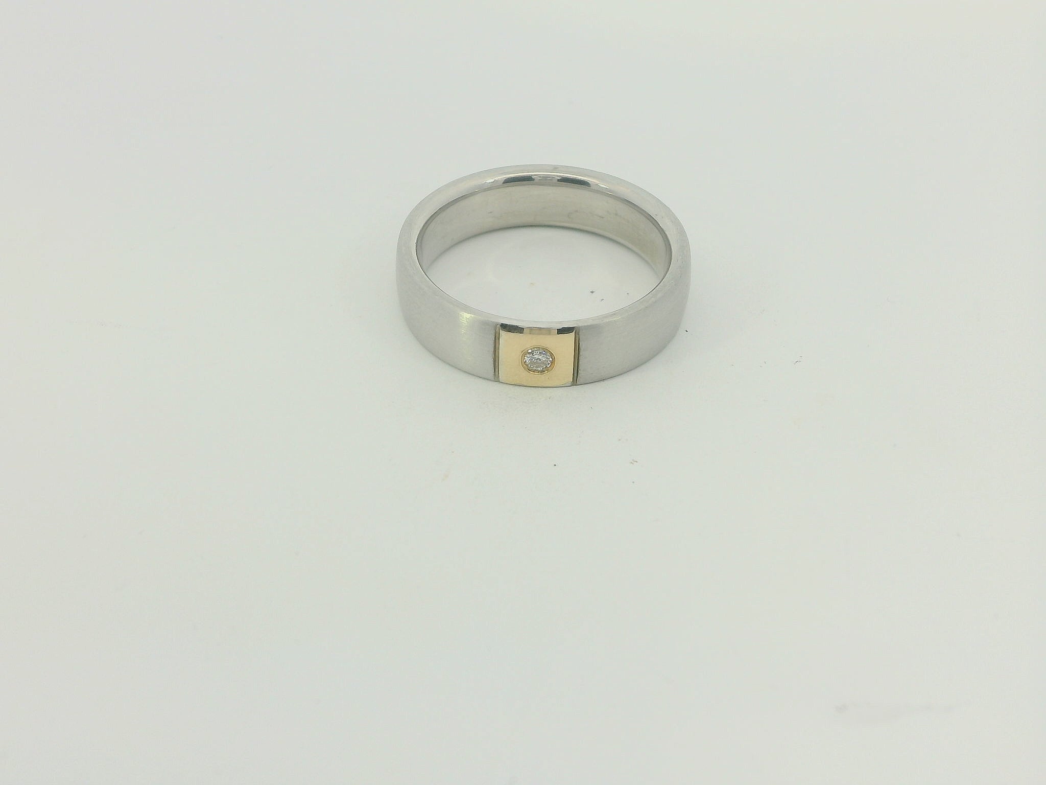 Bagues pour couple argent/or avec gravure gratuite - paire de bagues - SGB-628/5