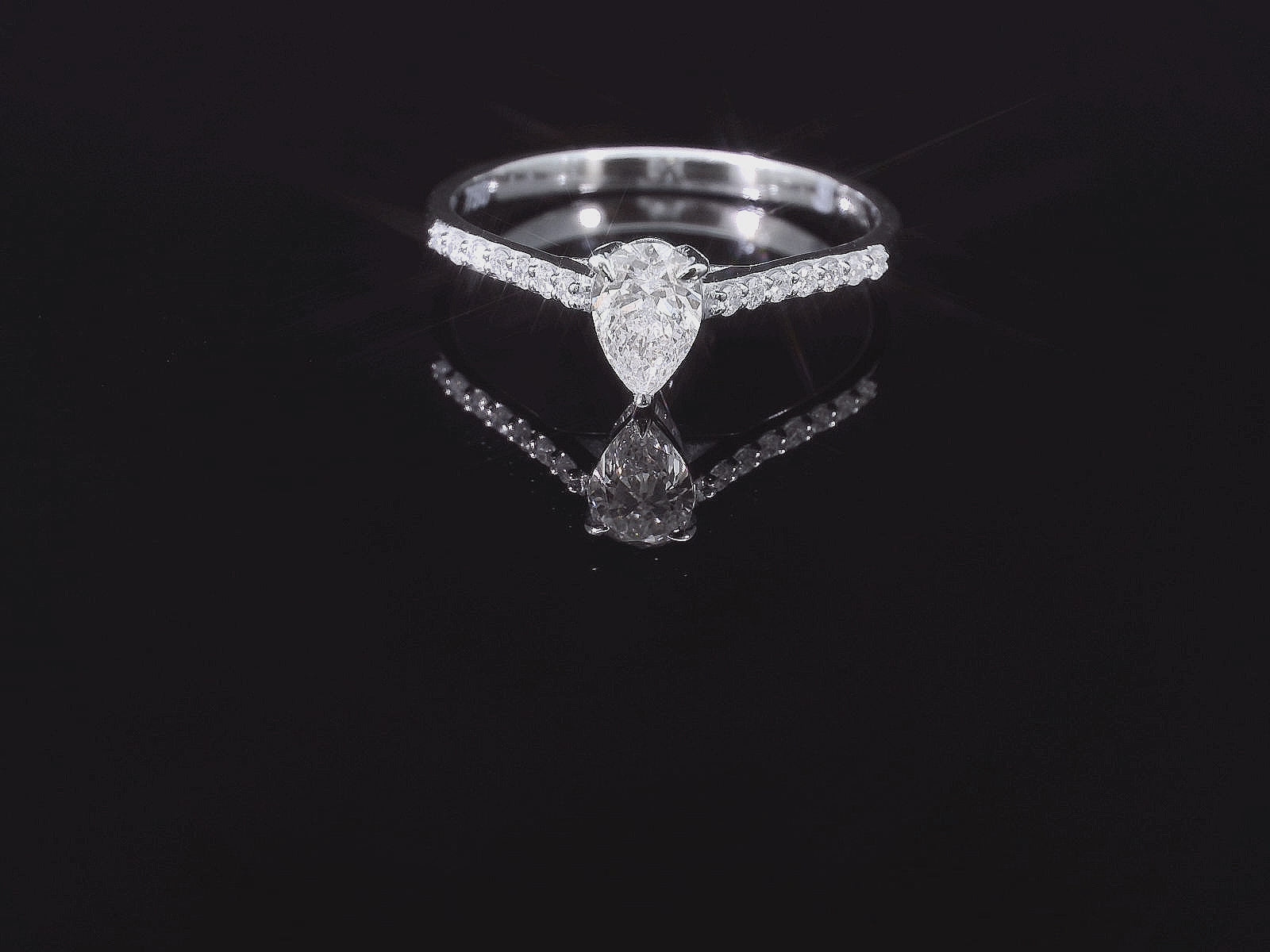 Bague de fiançailles Linden en or blanc 18 carats 750 millièmes et diamants - YZ0004348