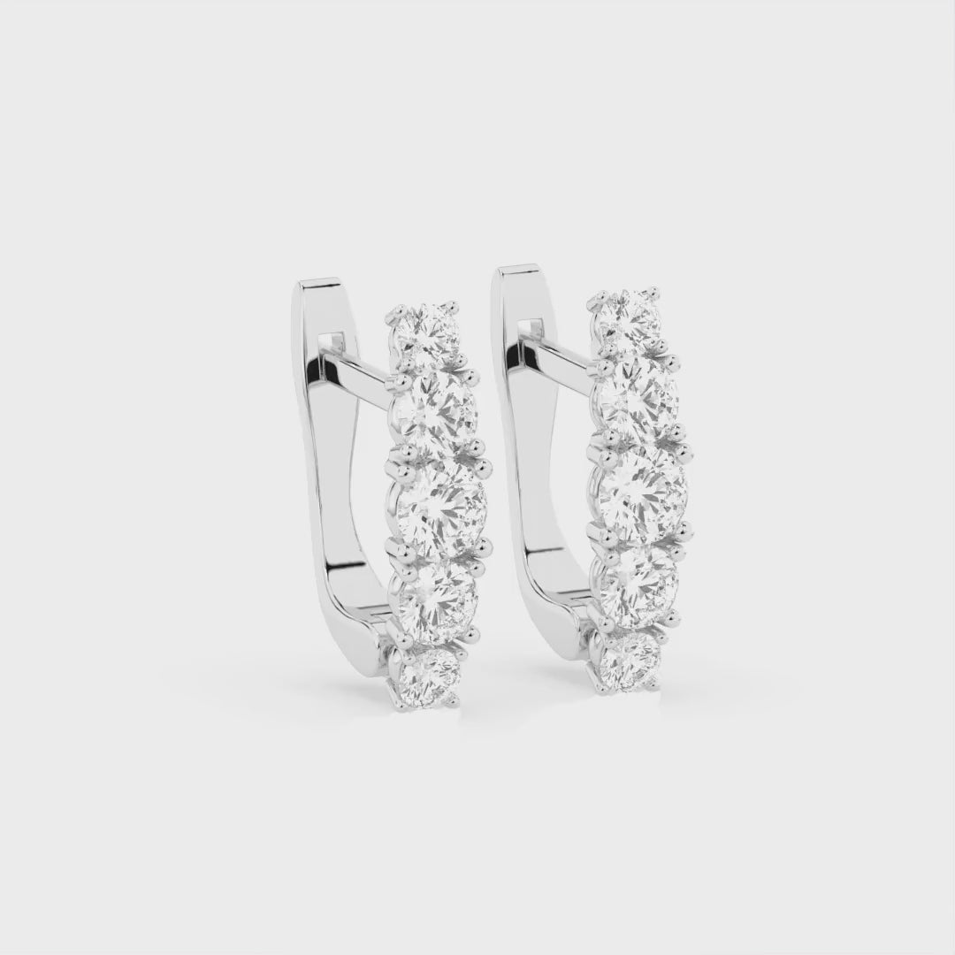 Elegante Diamant-Ohrringe aus 18K Gold - 102-10128