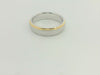 Moderner Bicolor-Trauring Silber Gold Partnerringe - SG 118/6