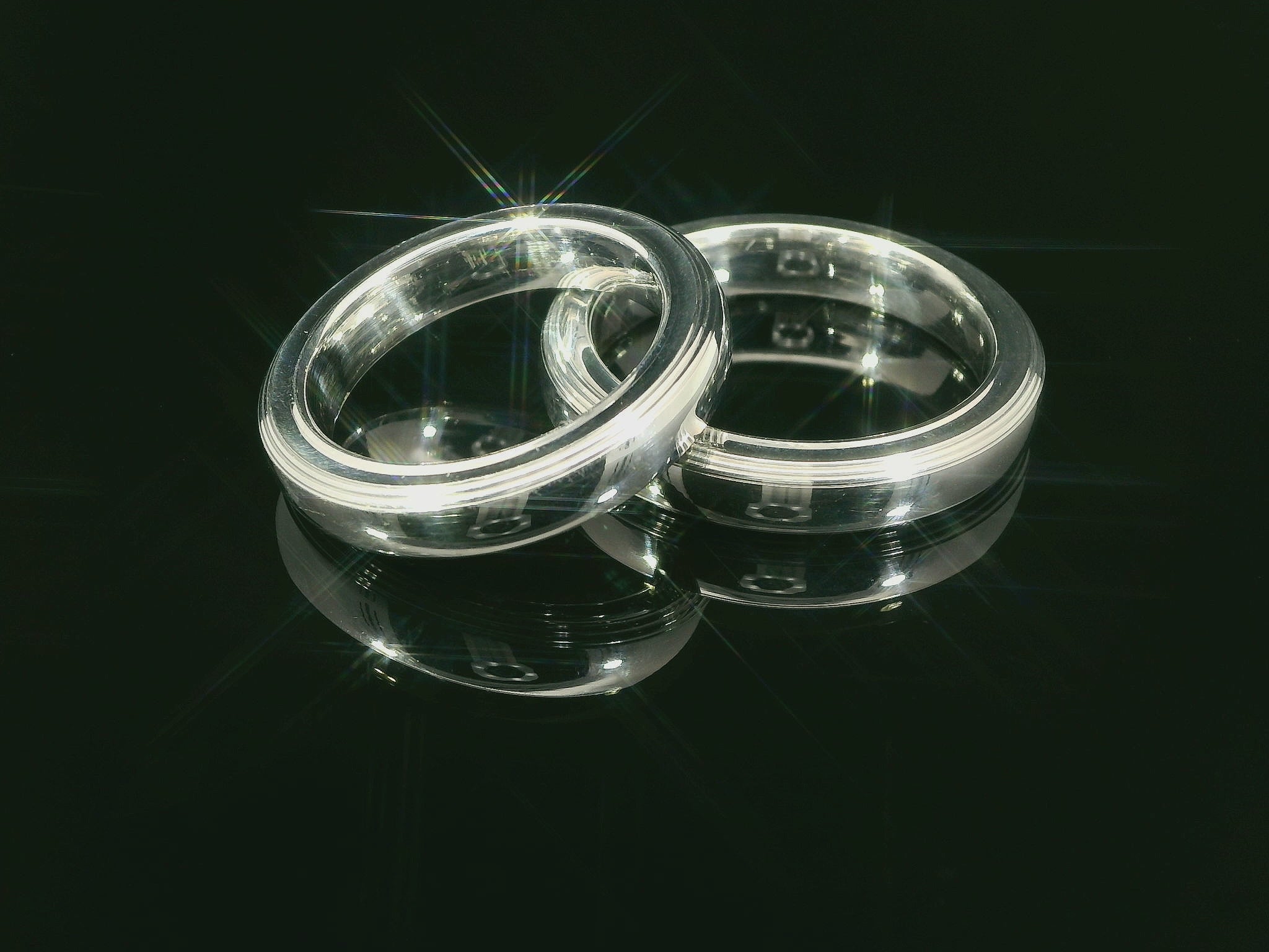 Partnerringe Silber 925 rhodiniert - S-31307/5