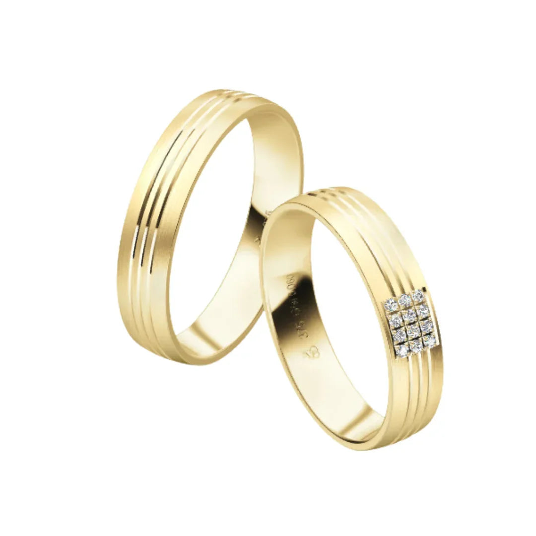 Rauschmayer First Individuell Love - Trauringe mit 12 Brillanten - 04907