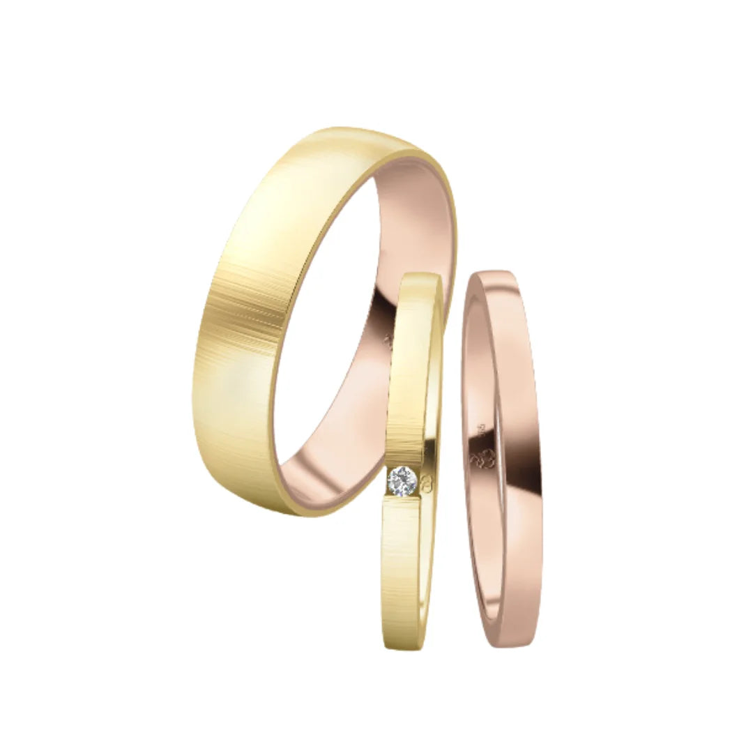 Rauschmayer Individual Love Triset Trauringe mit Brillant - 50010