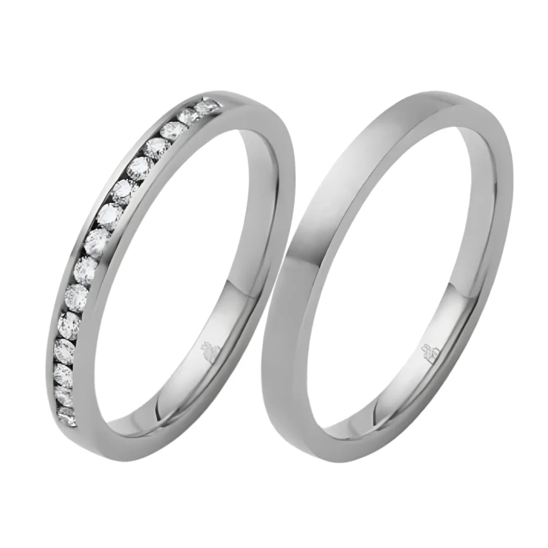 Rauschmayer Trauringe mit 15 Brillanten 0.225 ct. - 03038