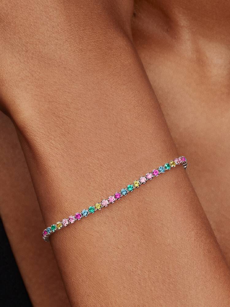 Regenbogen Tennisarmband Sterling-Silber - 593927C03-16