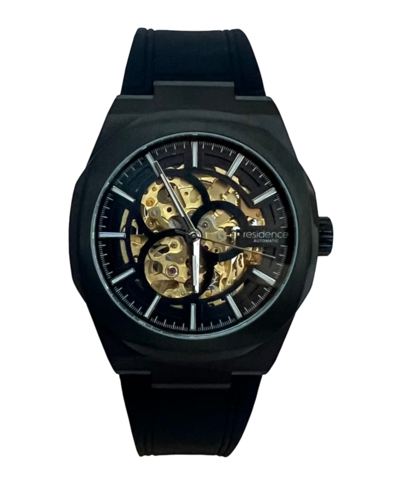 Residence Automatik Skelett schwarz gold - AS 9237