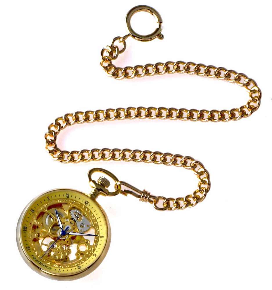 Residence Automatik Skelett Taschenuhr Gold – AS 9183