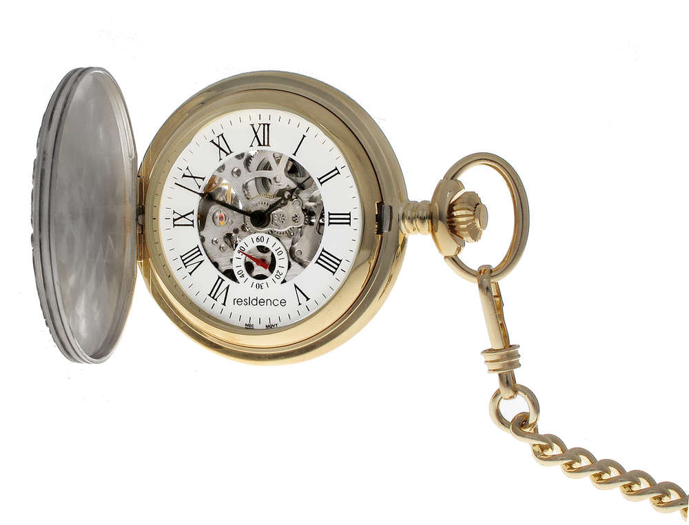 Residence Automatik Taschenuhr Doppeldeckel Gold – AS 9196