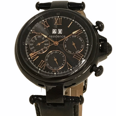 Residence Automatik Uhr Schwarz Leder – AS 9162