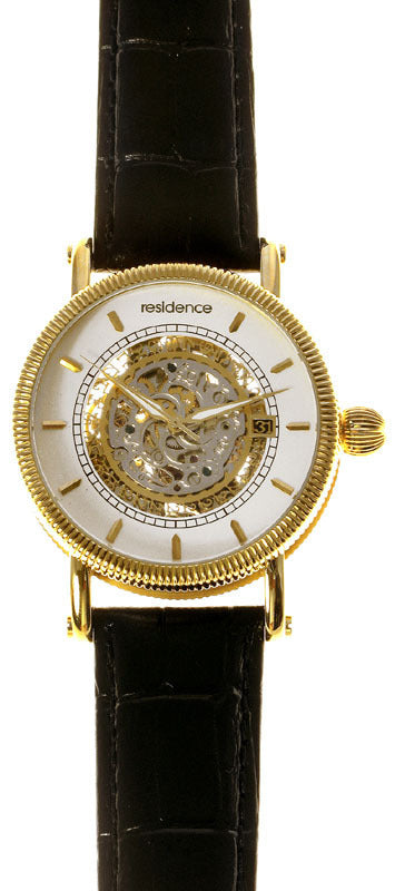 Residence Automatik Uhr Skelettwerk Gold-Schwarz – AS 9144