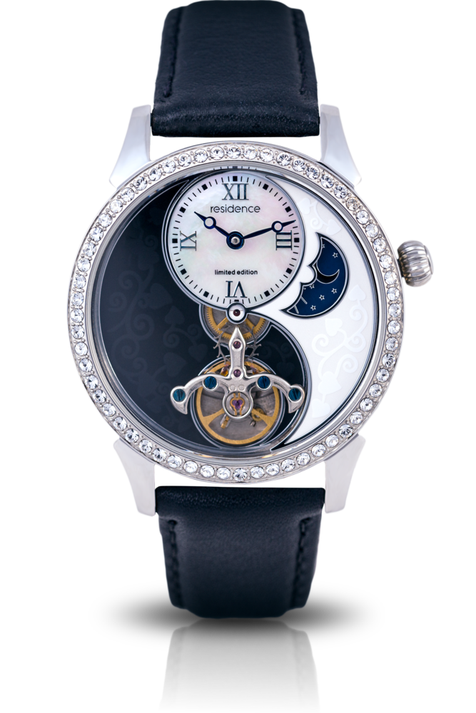 Residence Automatik Uhr Stahl Perlmutt schwarz - AS 9176