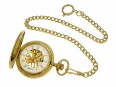 Residence Mechanische Taschenuhr Glasdeckel Gold – AS 9137