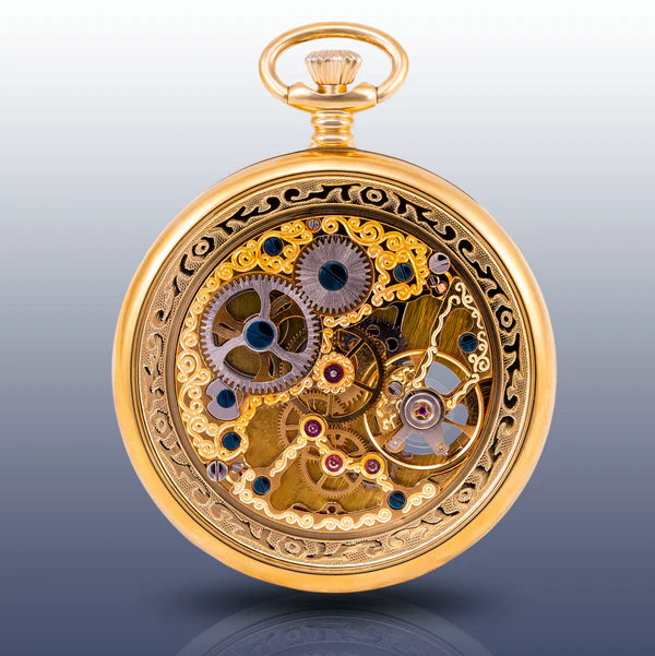Residenz Klassische goldene Taschenuhr - AS 9106