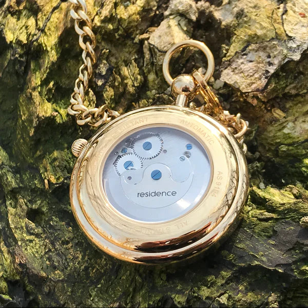 Residenz Yin Yang Taschenuhr Gold - AS 9194