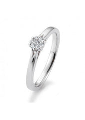 Breuning 18 Karat Gold Verlobungsring Flower mit Diamanten - 41/05716