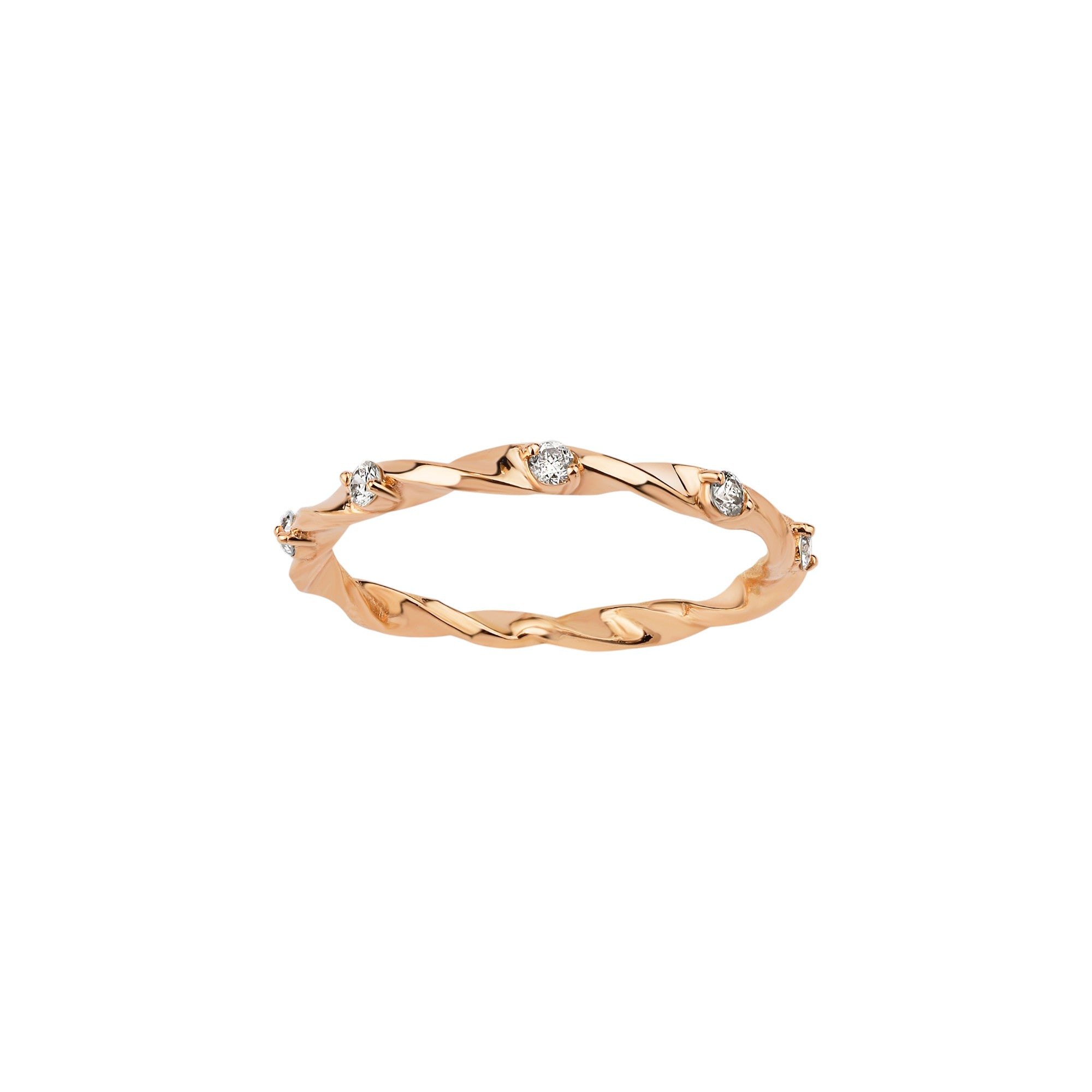 Ring mit 0.11 ct Diamanten in 585 oder 750 Gelbgold