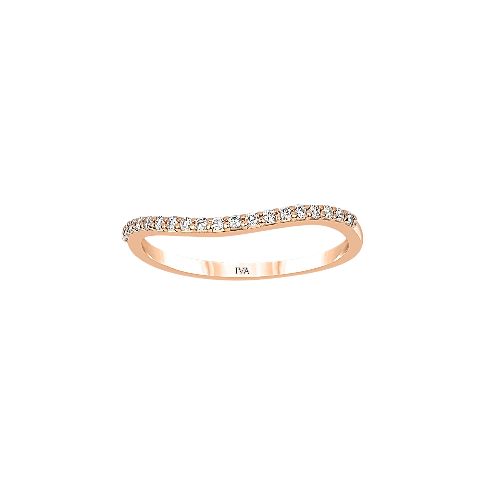 Ring mit 0.14 ct Diamanten in 585 oder 750 Roségold