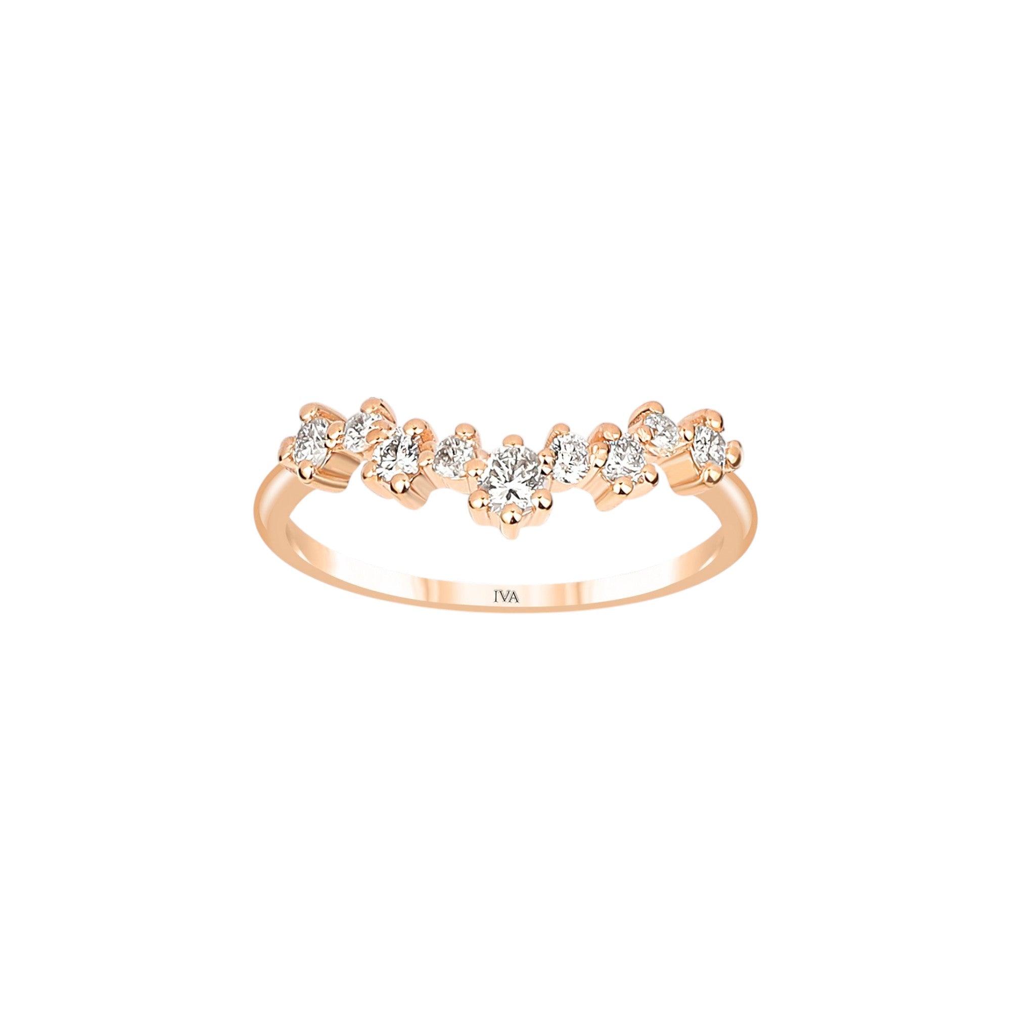 Ring mit 0.21 ct Diamanten in 585 oder 750 Gelbgold