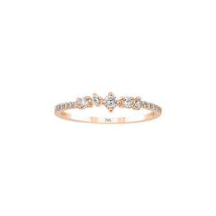 Ring mit 0.25 ct Diamanten in 585 oder 750 Roségold