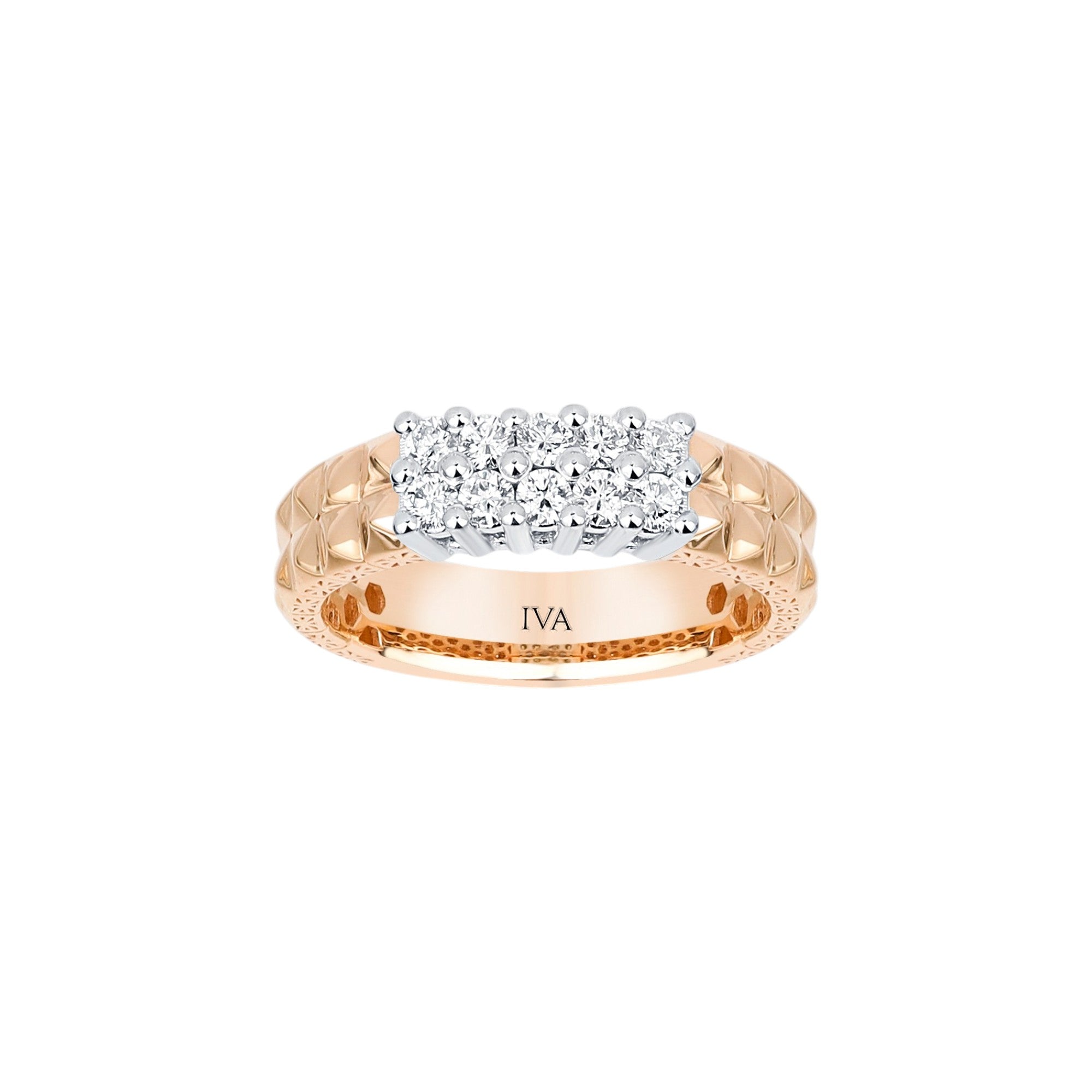 Ring mit 0.39 ct Diamanten in 585 oder 750 Roségold