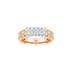 Ring mit 0.39 ct Diamanten in 585 oder 750 Roségold