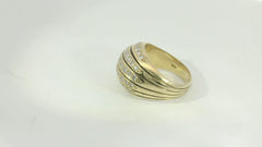 18K Gelbgold Ring 12,7g mit 50 Diamanten
