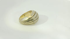 18K Gelbgold Ring 12,7g mit 50 Diamanten