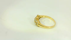 18K Gelbgold Ring mit 21 Diamanten