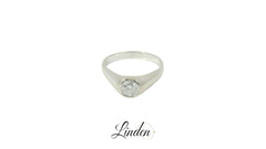 Damenring 750 Weissgold Diamant Gr. 59.5
