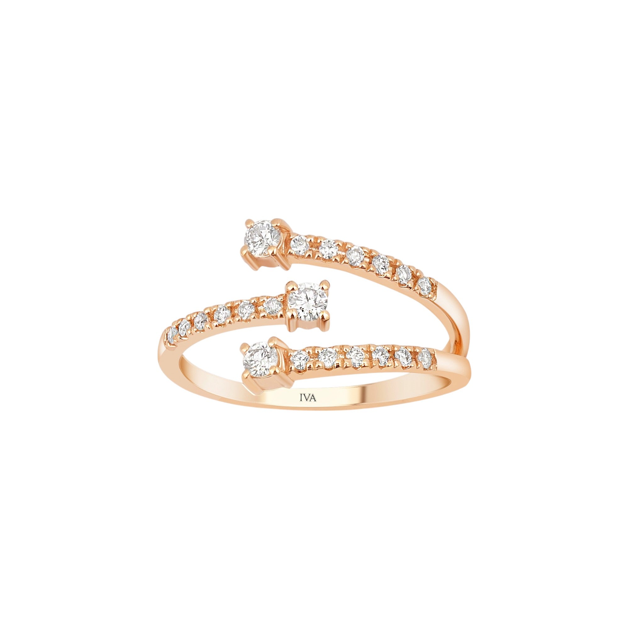 Roségold Diamantring 0.33 ct in 585 oder 750 Gold